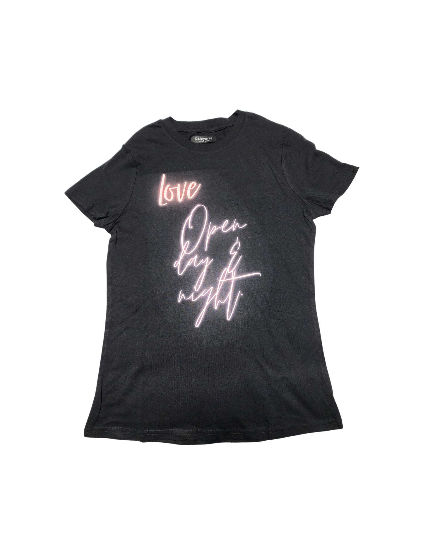 Black female short sleeve shirt