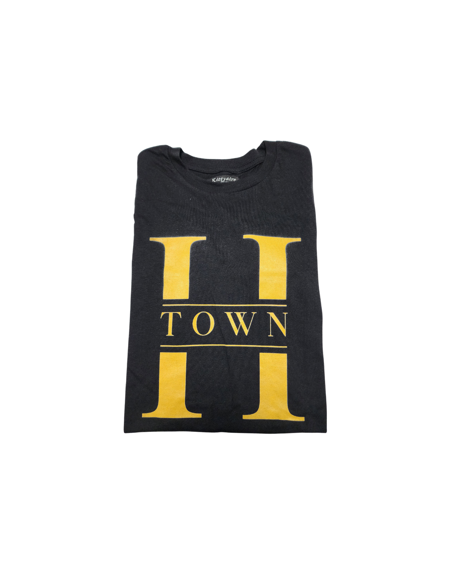 Black female short sleeve shirt. H-Town